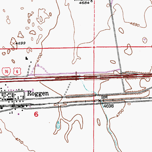 Topographic Map of Long Draw, CO