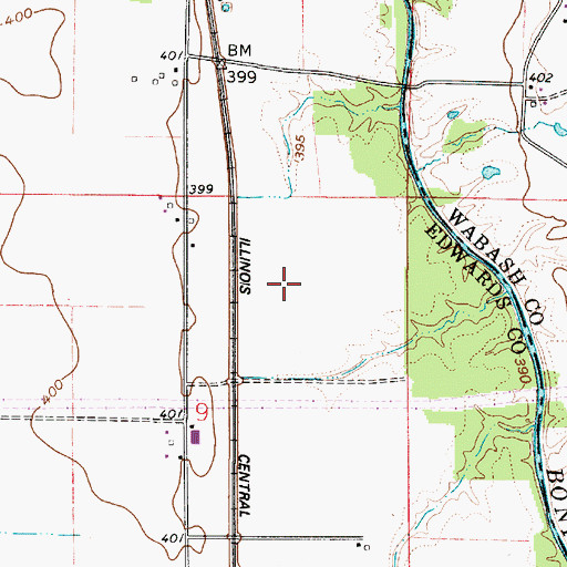 Topographic Map of Frazier Prairie, IL