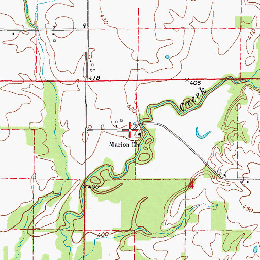 Topographic Map of Marion, IL