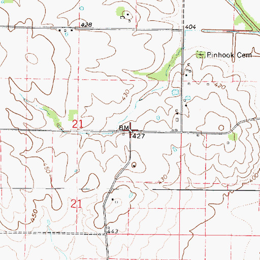 Topographic Map of Mills Prairie (historical), IL