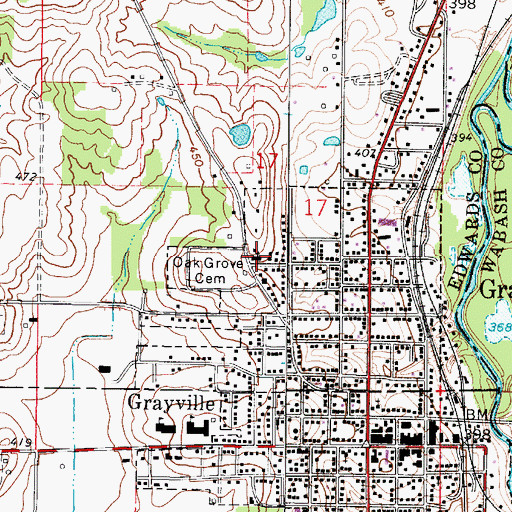 Topographic Map of Northside Baptist Church, IL