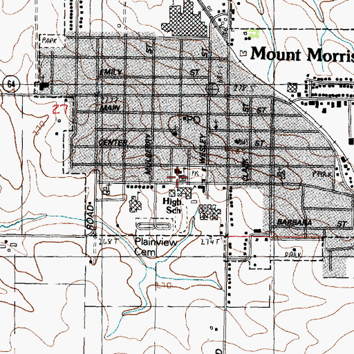 Topographic Map of Blackhawk Junior High School, IL