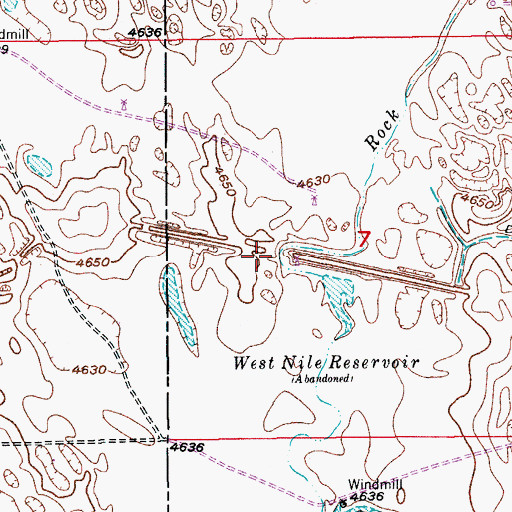 Topographic Map of West Nile Reservoir, CO