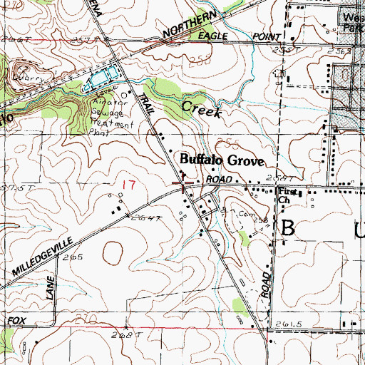 Topographic Map of Buffalo Grove, IL