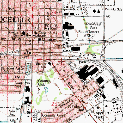 Topographic Map of Church of God, IL