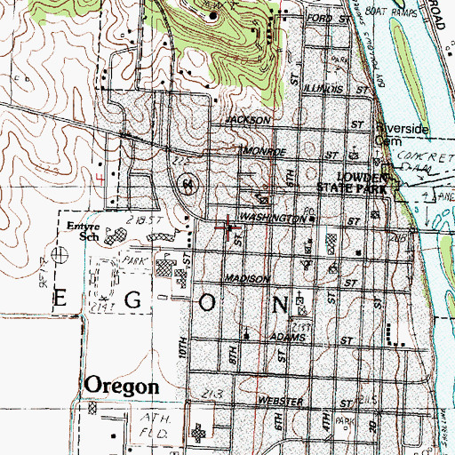 Topographic Map of Church of the Nazarene, IL