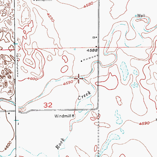 Topographic Map of Rock Creek, CO
