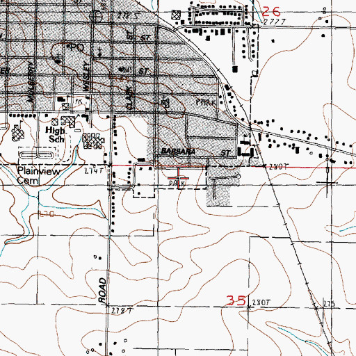 Topographic Map of Dillehay Park, IL