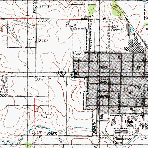 Topographic Map of Disciples United Methodist Church, IL