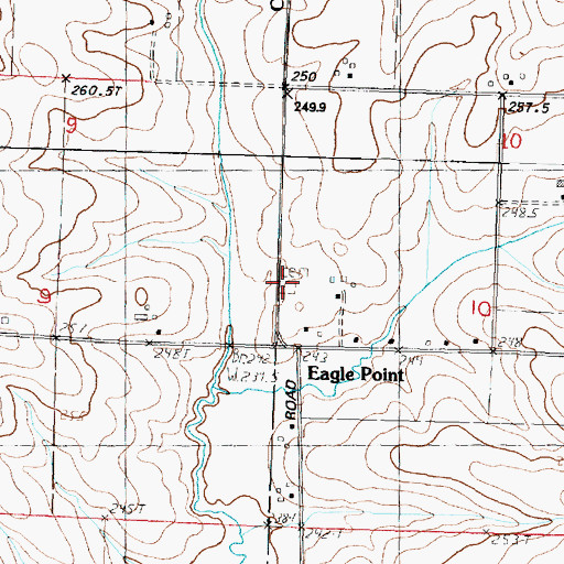 Topographic Map of Eagle Point Cemetery, IL