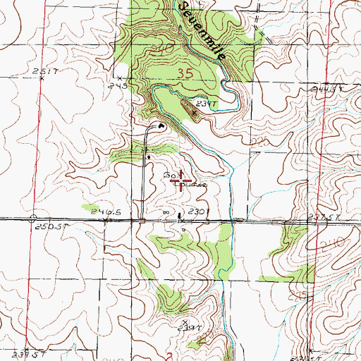Topographic Map of Edgewood Golf Course, IL