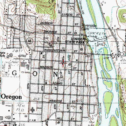 Topographic Map of First Presbyterian Church, IL