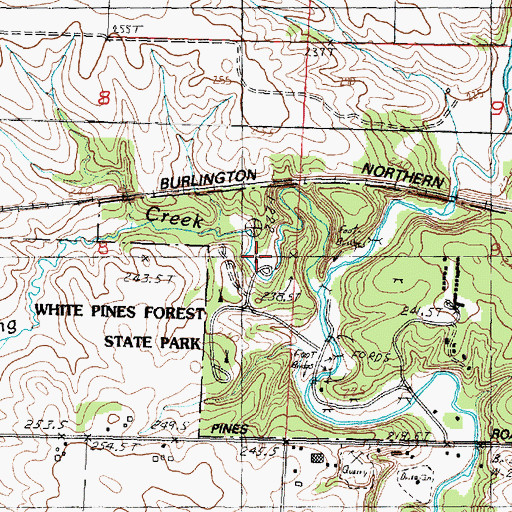 Topographic Map of Fox Canyon Campground, IL