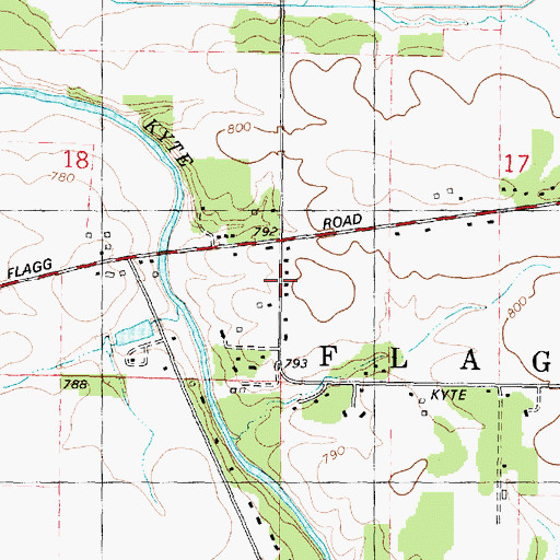 Topographic Map of Frahms Country Acres, IL
