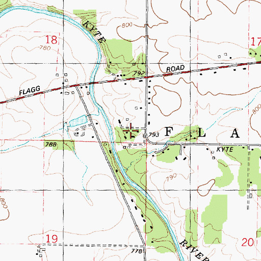 Topographic Map of Kyte Side Estates, IL