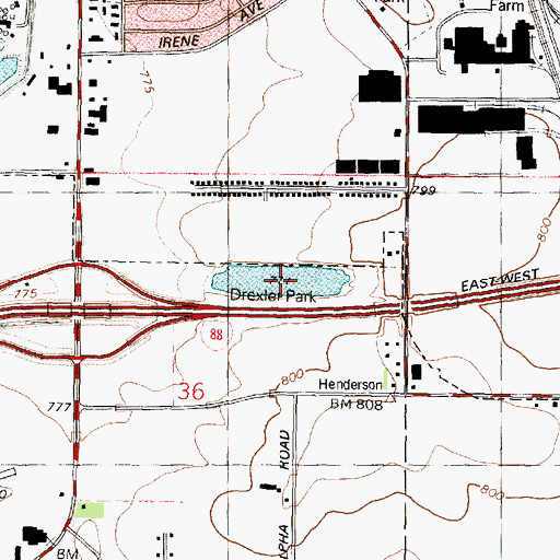 Topographic Map of Lake Lida, IL