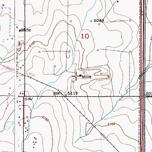 Topographic Map of Imperial Mine, CO