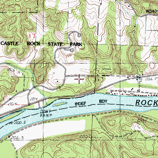 Topographic Map of Old Orchard Picnic Area, IL