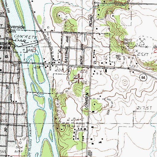 Topographic Map of Oregon Golf Club, IL