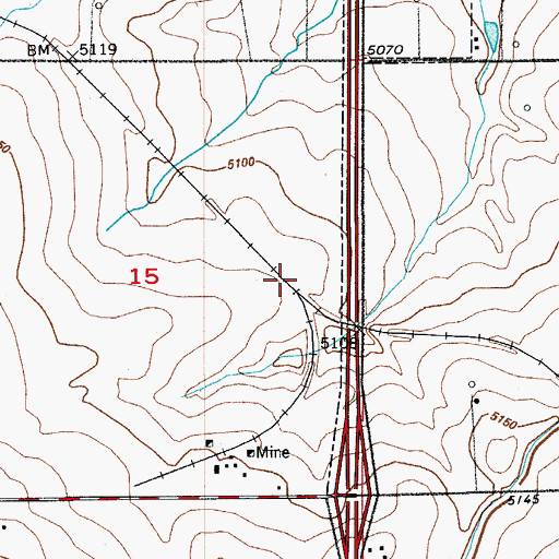 Topographic Map of National, CO