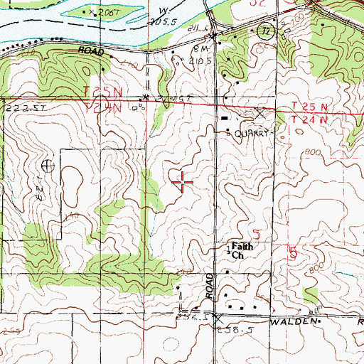 Topographic Map of Prairie View Golf Course, IL