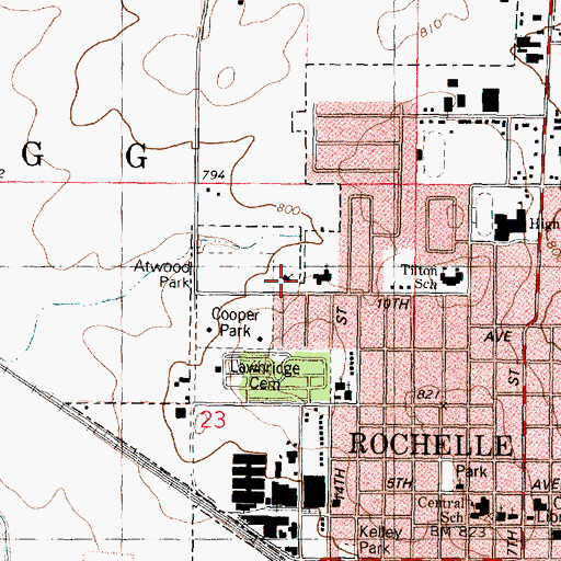 Topographic Map of Saint Jude Episcopal Church, IL