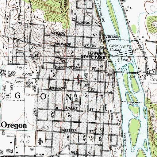 Topographic Map of Saint Paul Lutheran Church, IL
