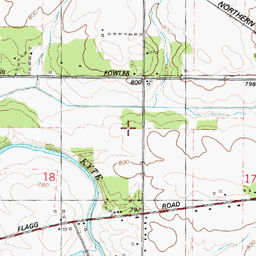 Topographic Map of Skare Estates, IL