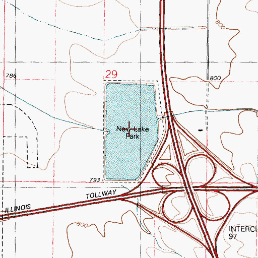Topographic Map of Lake Sule, IL