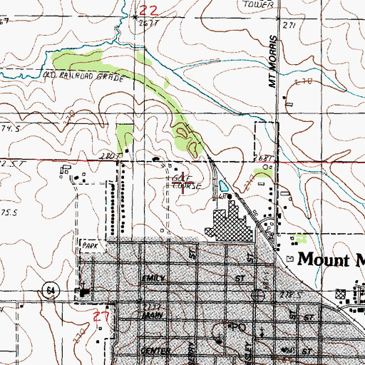 Topographic Map of Sunset Hill Golf Club, IL