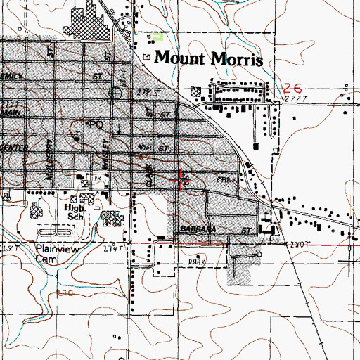 Topographic Map of Trinity Lutheran Church, IL