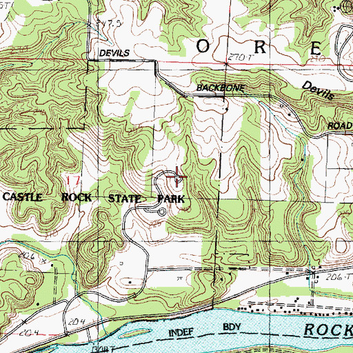 Topographic Map of Valley View Picnic Area, IL