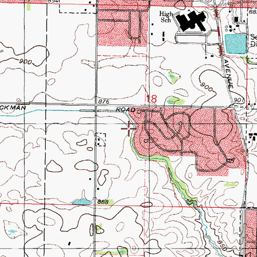 Topographic Map of Fetzner Park, IL