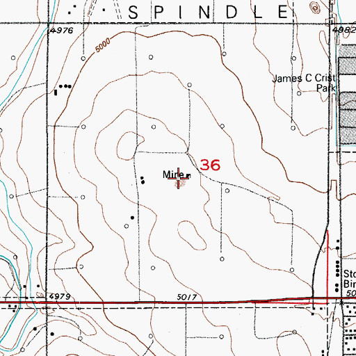 Topographic Map of Baum Mine, CO