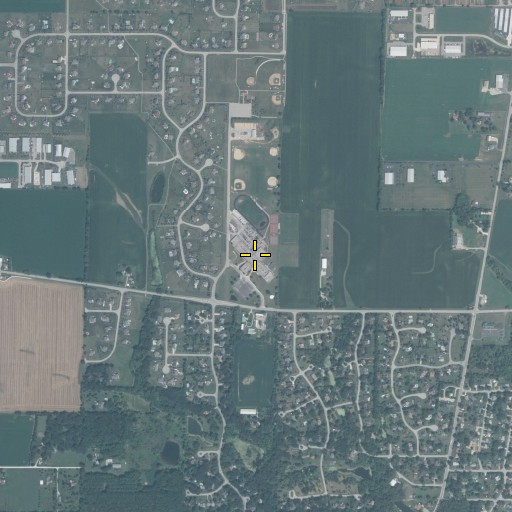 Aerial/Satellite Image of Johnsburg High School, IL