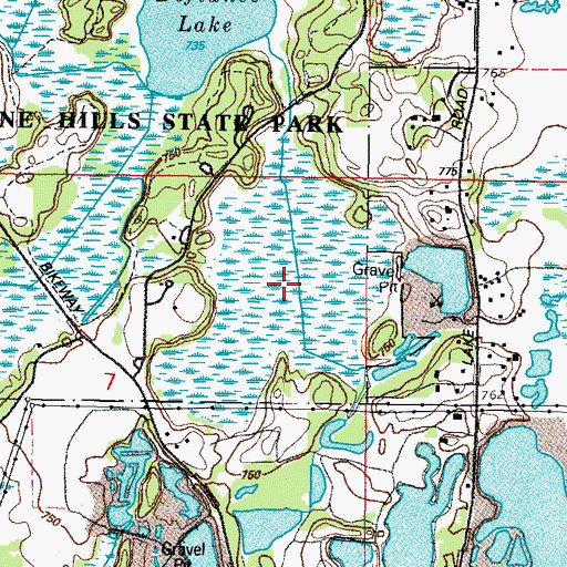 Topographic Map of Kettle Moraine Nature Preserve, IL