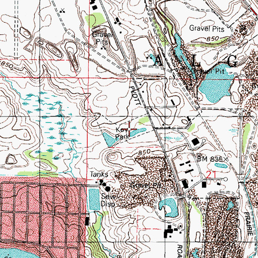 Topographic Map of Barbara Key Park, IL