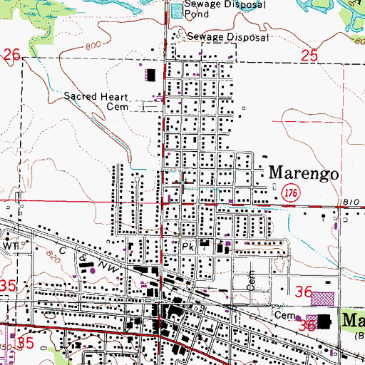 Topographic Map of Kingdom Hall of Jehovahs Witnesses, IL