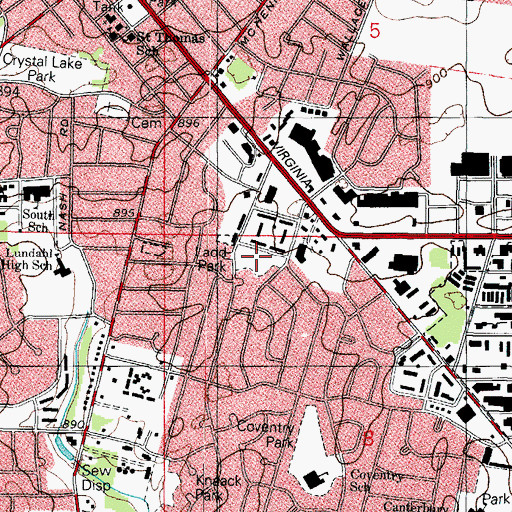 Topographic Map of Ladd Park, IL