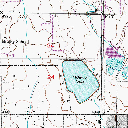 Topographic Map of Firestone Lake, CO