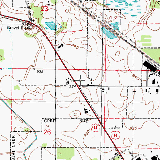 Topographic Map of Lord and Savior Evangelical Lutheran Church, IL