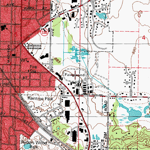 Topographic Map of Mchenry County Fair Grounds, IL