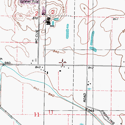 Topographic Map of O'Rourke School (historical), IL