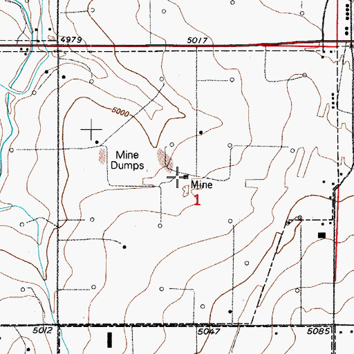 Topographic Map of Boulder Valley Mine, CO