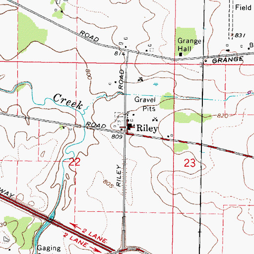 Topographic Map of Riley Community Consolidated School, IL