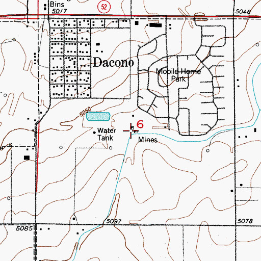 Topographic Map of Sterling Mine, CO