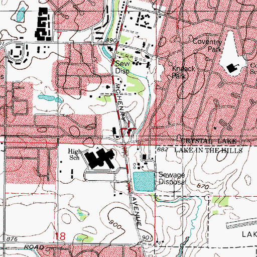 Topographic Map of Saint Elizabeth Ann Seton Catholic Church, IL