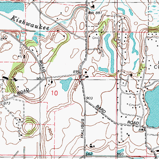 Topographic Map of School Number 81 (historical), IL