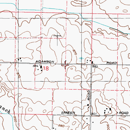 Topographic Map of School Number 83 (historical), IL