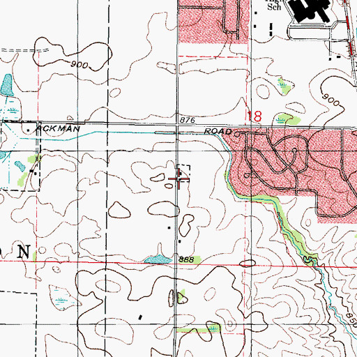 Topographic Map of South Prairie School (historical), IL